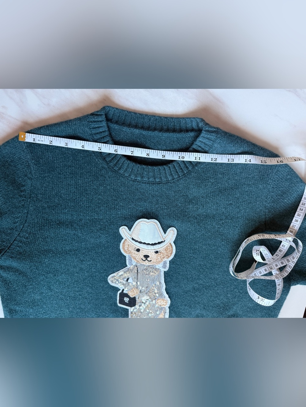 Ralph Lauren Purple Label Line Teal Crewneck Sweater - Picture 7 of 9
